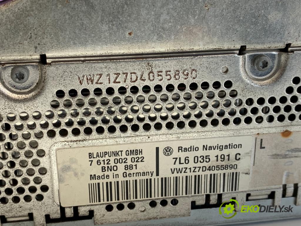 VW TOUAREG SUV 2004 230 kW 5.0 V10 TDI 4921 RADIO 7L6035191C (Audio zařízení)