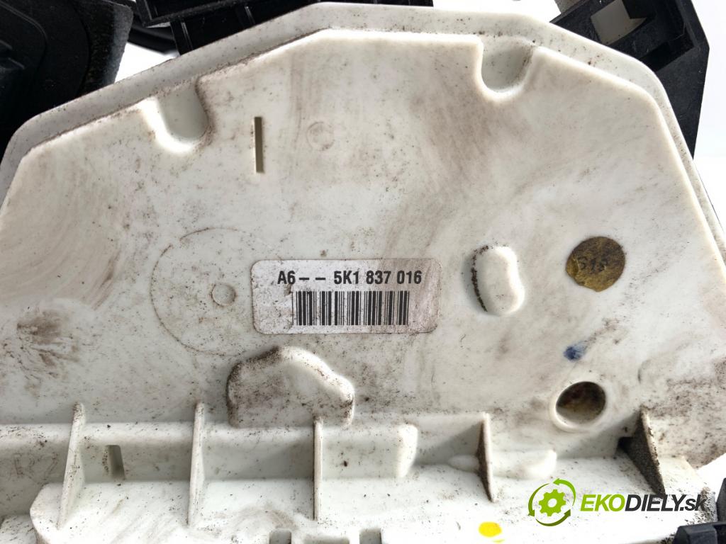 VW GOLF VI liftback 2009 90 kW 1.4 TSI 1390 zámok dveře pravý přední část 5K1837016