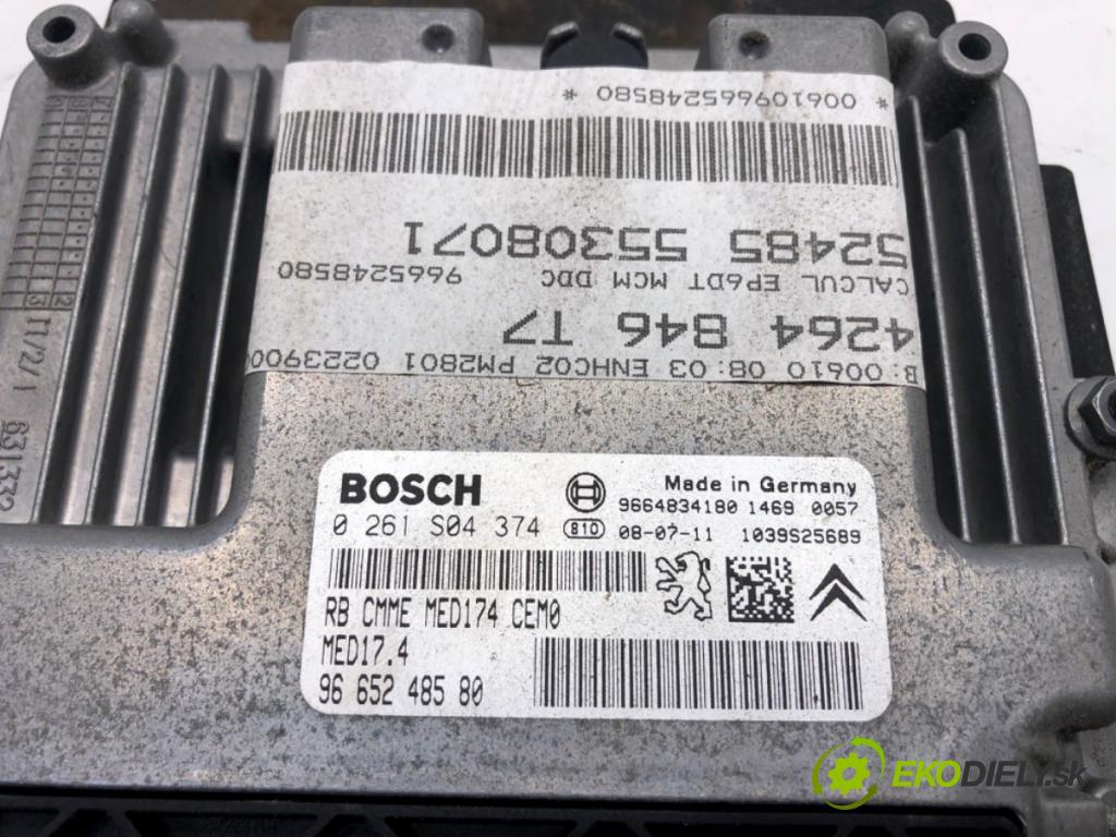 PEUGEOT 308 SW kabriolet 2008 110 kW 1.6 16V 1598 řídící jednotka motora 9665248580 (Řídicí jednotka)