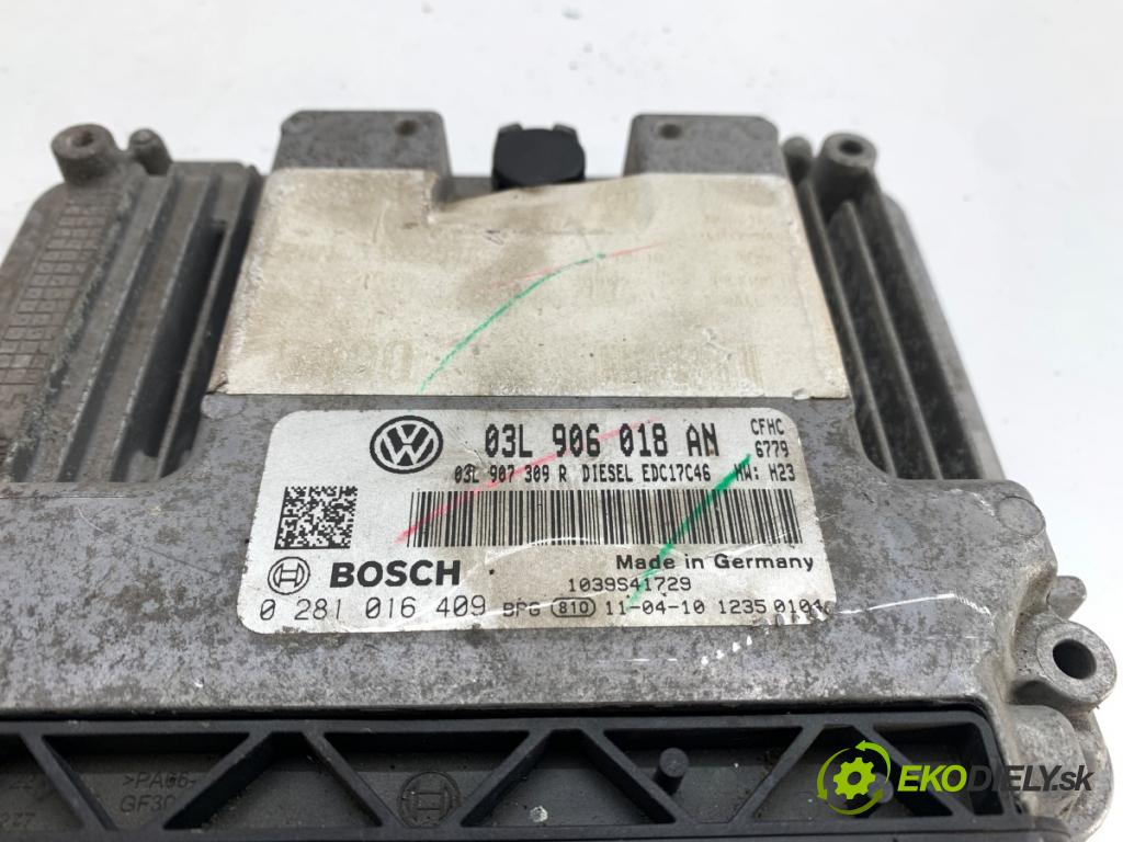 VW GOLF VI Kombi 2011 103 kW 2.0 TDI 1968 řídící jednotka motora 03L906018AN (Řídicí jednotka)