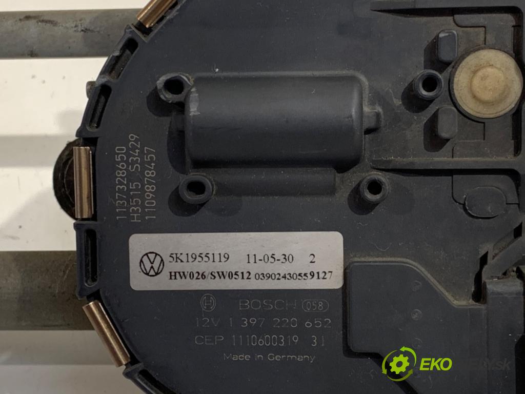 VW GOLF VI Kombi 2011 103 kW 2.0 TDI 1968 Mechanizmus stieračov predný 5K1955023 (Motorček stieračov predný)