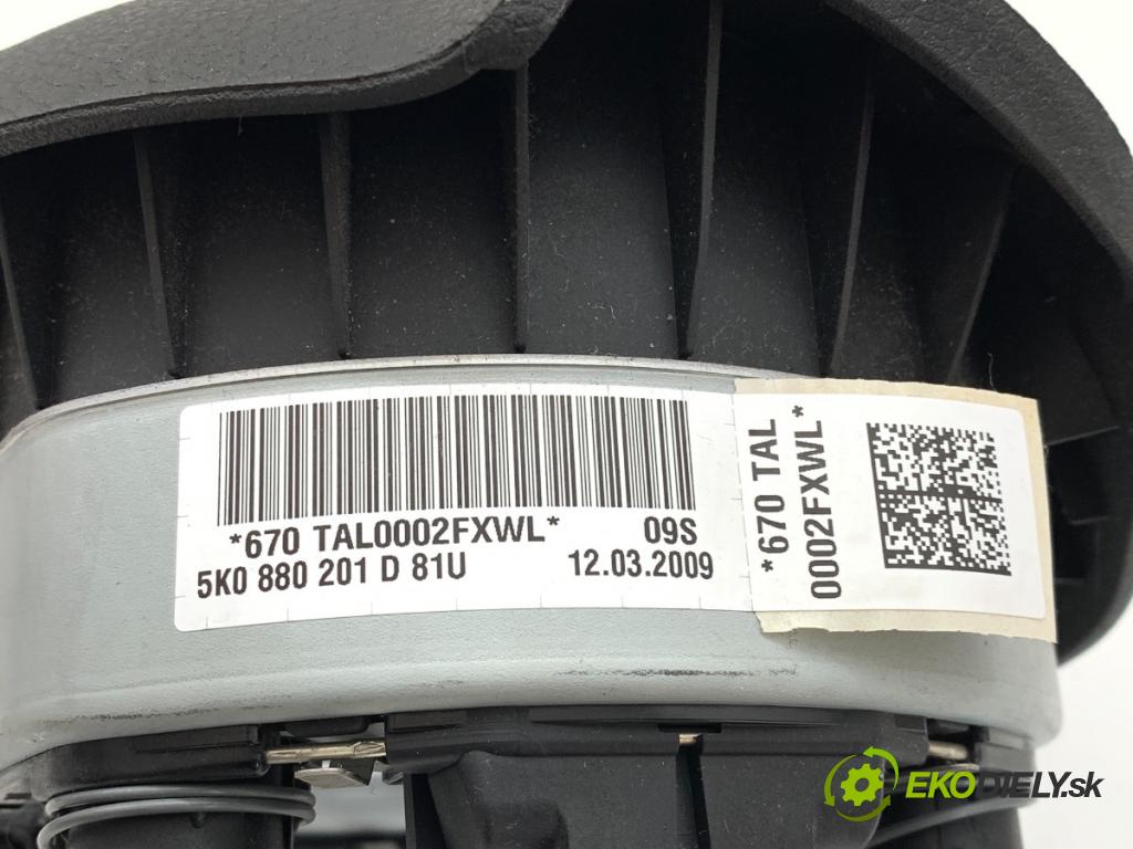 VW GOLF VI liftback 2009 90 kW 1.4 TSI 1390 AirBag volantu 5K0880201D (Airbag)