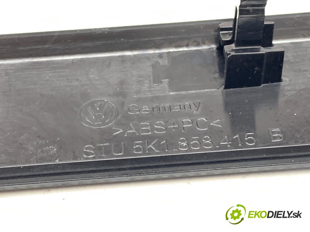 VW GOLF VI liftback 2009 90 kW 1.4 TSI 1390 lišty kryt 5K1858417B (Lišta)