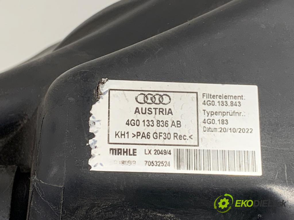 AUDI A7 4G liftback 2016 245 kW 3.0 TFSI quattro 2995 Obal filtra vzduchu 4G0133836AB (Obal vzduchového filtra)