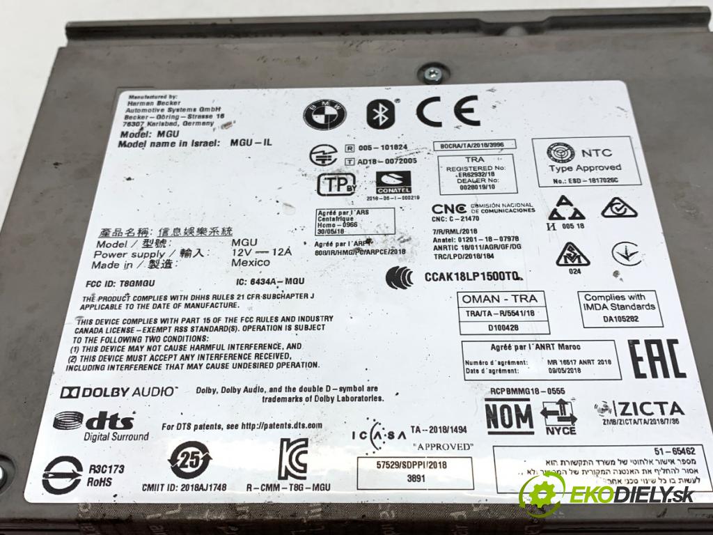 BMW G01 SUV 2020 135 kW xDrive 30 e Plug-in-Hybrid 1998 RADIO Navigácia 5A318D6 (Audio zariadenie)