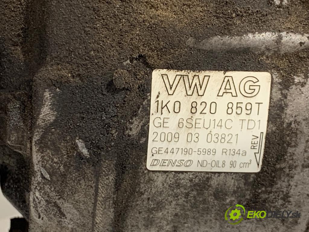 VW GOLF VI liftback 2009 90 kW 1.4 TSI 1390 kompresor klimatizace 1K0820859T (Kompresor klimatizace)