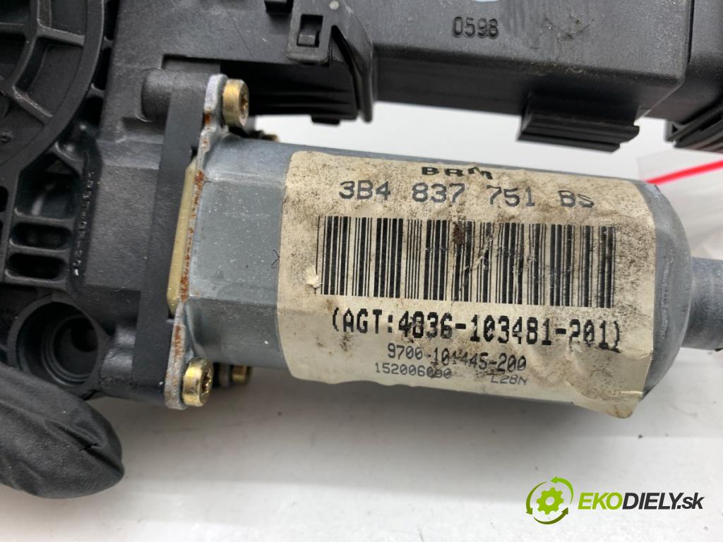 VW PASSAT B5 Kombi 1998 81 kW 1.9 TDI 1896 Motor sťahovania okna ľavy predný 3B4837751BS