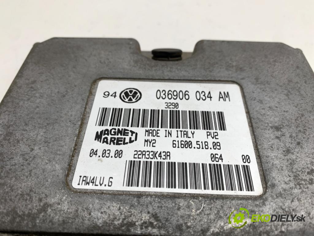 VW BORA I sedan 1999 77 kW 1.6 16V 1598 řídící jednotka motora 036906034AM (Řídicí jednotka)