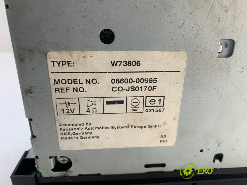 TOYOTA LAND CRUISER J12 samochód terenowy zamknięty 2005 120 kW 3.0 D-4D (KDJ120, KDJ125) 2982 RADIO 08600-00965 (Audio zariadenie)