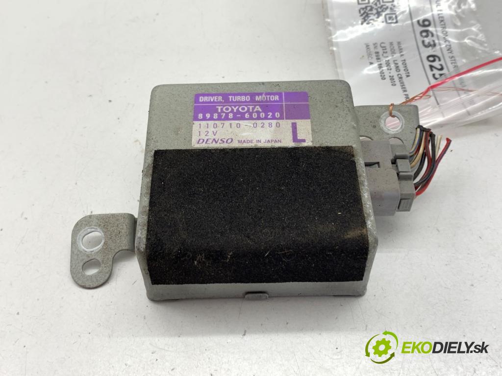 TOYOTA LAND CRUISER J12 samochód terenowy zamknięty 2005 120 kW 3.0 D-4D (KDJ120, KDJ125) 2982 modul ELEKTRONICKÝ ŘIDIČE: Turbo 89878-60020