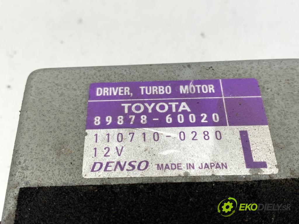 TOYOTA LAND CRUISER J12 samochód terenowy zamknięty 2005 120 kW 3.0 D-4D (KDJ120, KDJ125) 2982 modul ELEKTRONICKÝ ŘIDIČE: Turbo 89878-60020