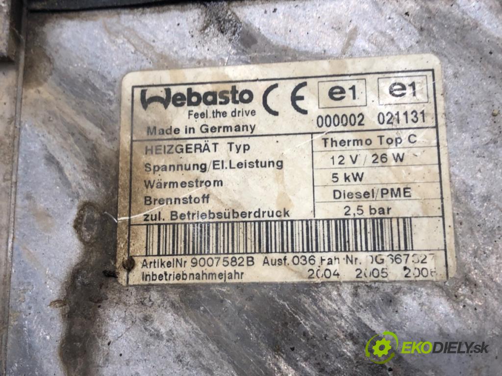VW TOUAREG SUV 2004 230 kW 5.0 V10 TDI 4921 Webasto 7L6815071B (Webasto (nezávislé topení))