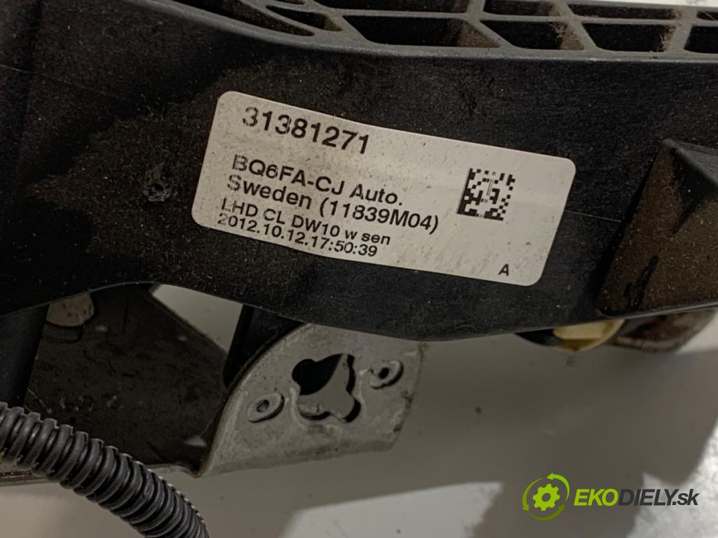 VOLVO V40 liftback 2012 84 kW D2 1560 PEDÁL: 31381466 (Potenciometer plynového pedálu)