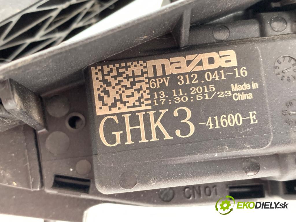 MAZDA 6 GJ Kombi 2016 141 kW 2.5 2488 potenciometr plynového pedálu GHK3-41600-E (Potenciometr plynového pedálu)