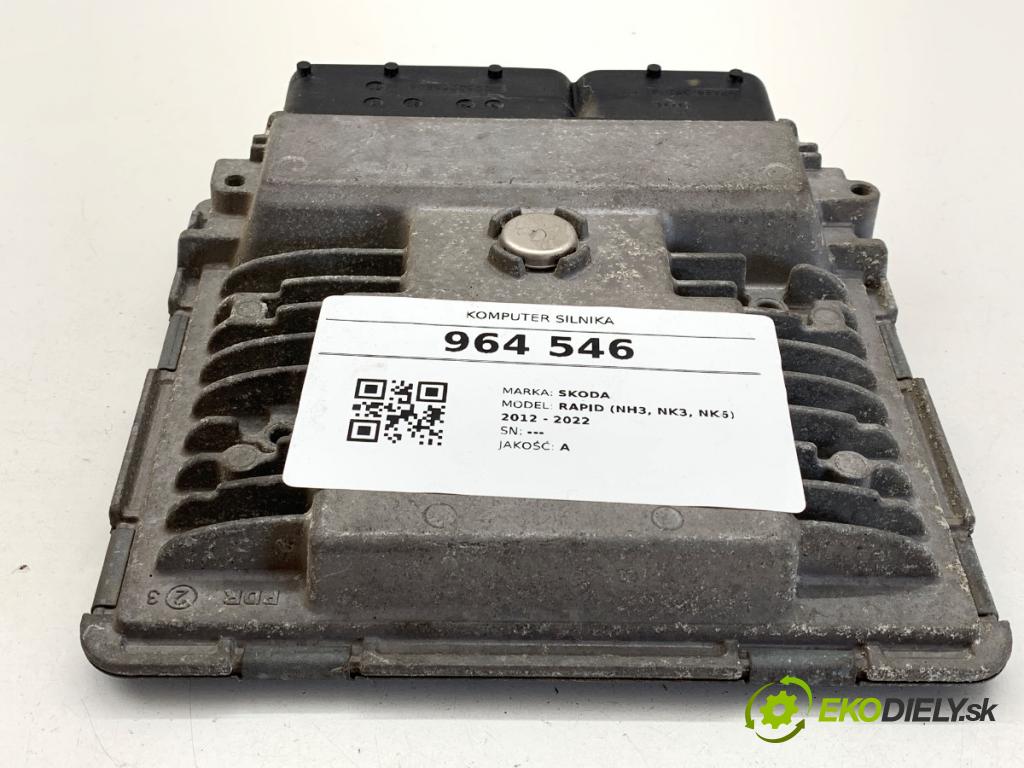SKODA RAPID liftback 2013 77 kW 1.2 TSI 1197 řídící jednotka motora 03F906070FP (Řídicí jednotka)