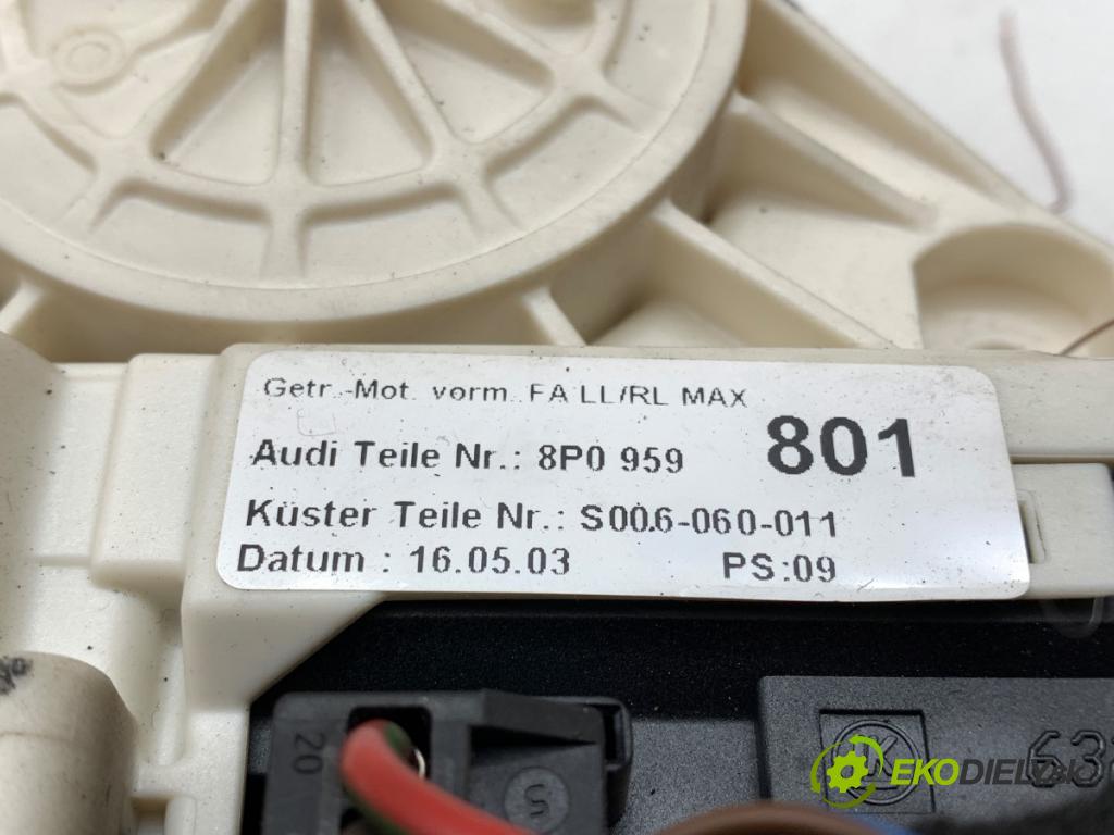 AUDI A3 8P liftback 2003 103 kW 2.0 TDI 1968 motor sťahovaní okna levý přední část 8P0959801