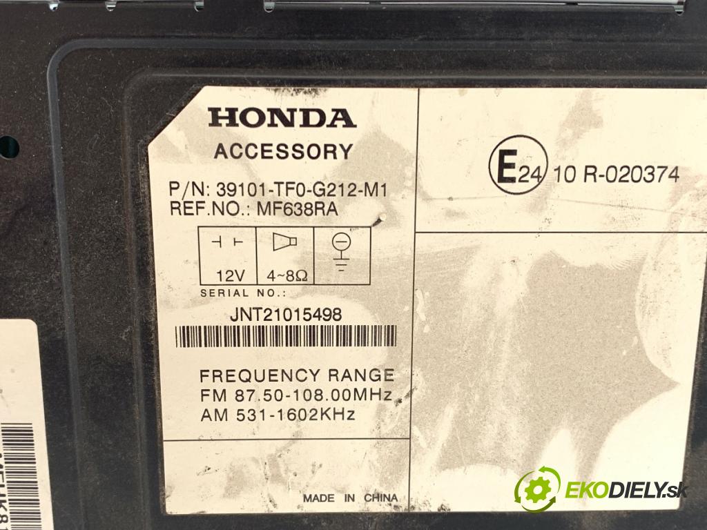 HONDA JAZZ III liftback 2009 73 kW 1.3 i (GE6, GG3, GG6) 1339 RADIO 39101-TF0-G212-M1 (Audio zariadenie)