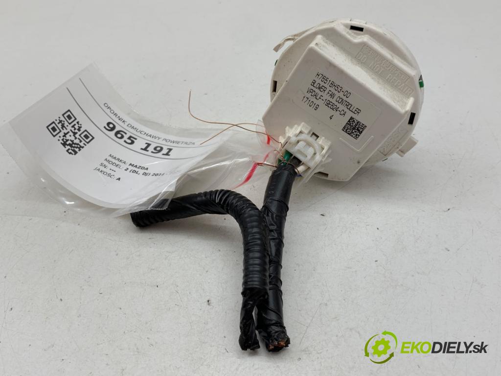 MAZDA 2 DL liftback 2018 66 kW 1.5 SKYACTIV-G 1496 odpor rezistor topení vzduchu VPDALF-19E624-CA (Odpor topení)