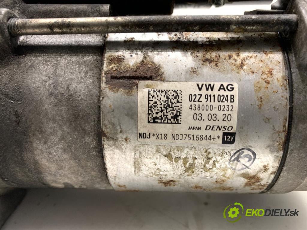 VW GOLF VII Kombi 2020 85 kW 1.6 TDI 1598 startér 02Z911024B (Startér)