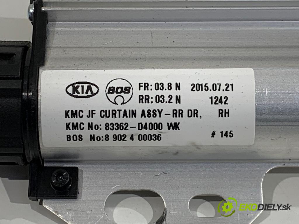 KIA OPTIMA sedan 2015 120 kW 2.0 CVVL 1999 Roleta dveře pravý zadní část 83362-D4000