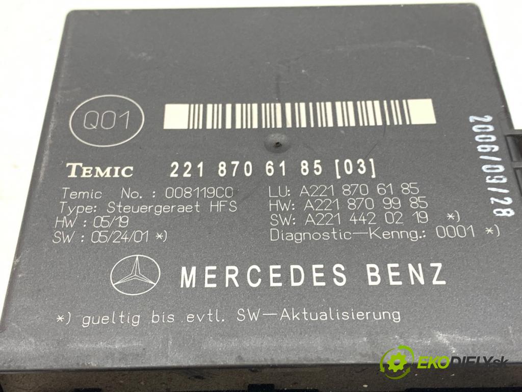 MERCEDES-BENZ W221 sedan 2006 173 kW S 320 CDI (221.022, 221.122) 2987 modul A2215406645