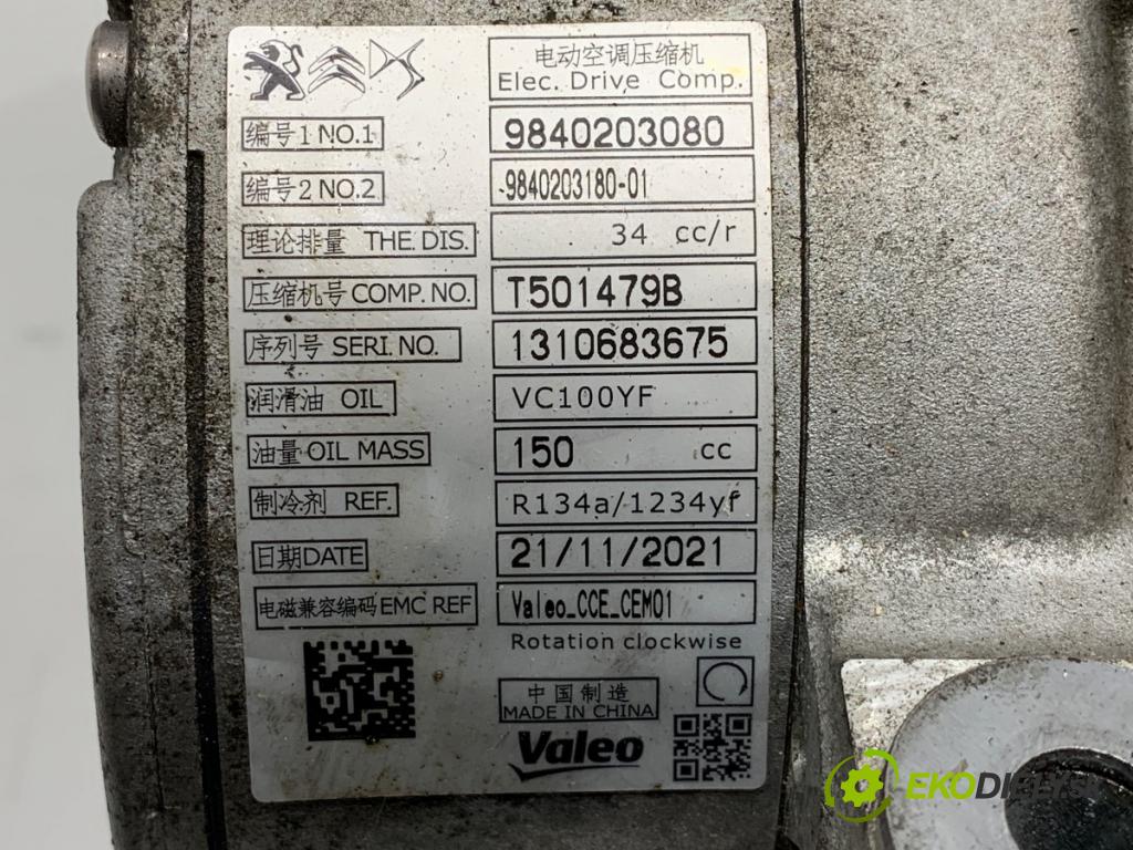 DS DS 7 SUV 2022 133 kW PureTech 180 (J45GFU) 1598 Kompresor klimatizácie 9840203080 (Kompresor klimatizácie)