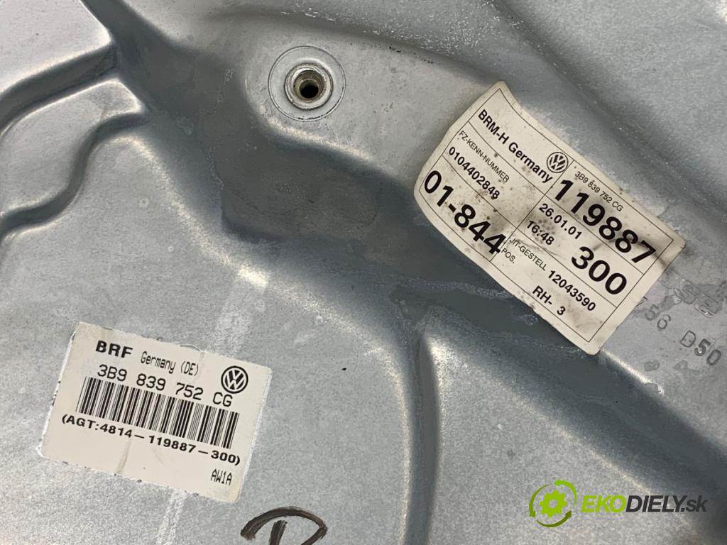 VW PASSAT B5 FL Kombi 2001 74 kW 1.9 TDI 1896 mechanismus okna pravý zadní část