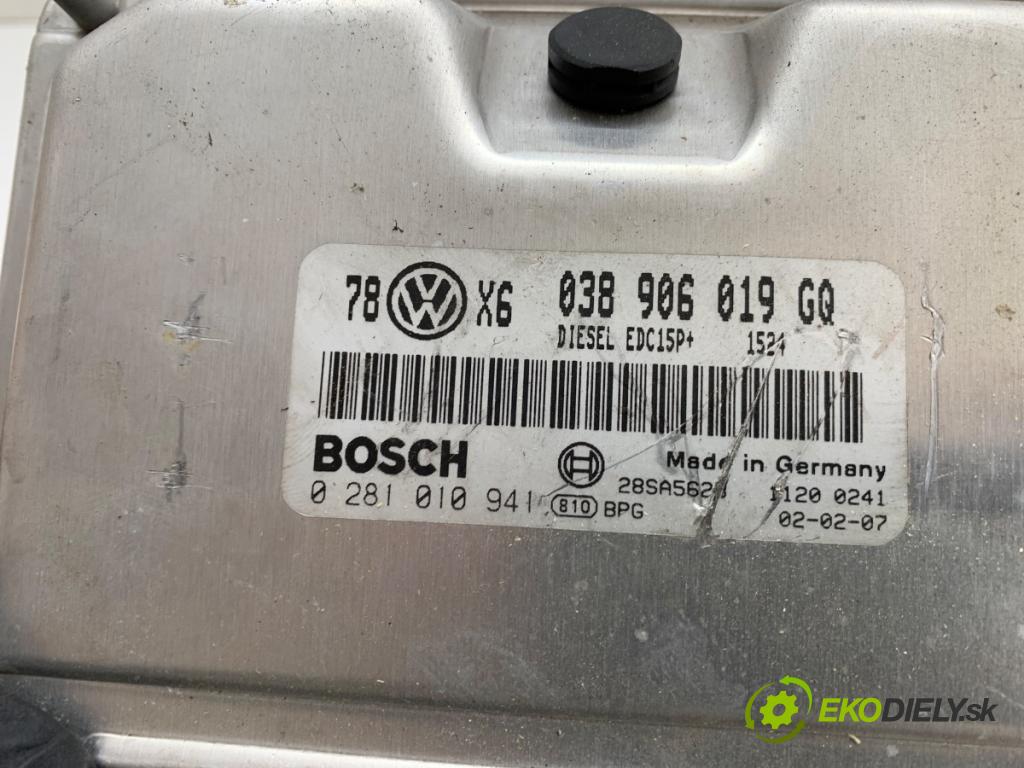 VW PASSAT B5 FL Kombi 2002 96 kW 1.9 TDI 4motion 1896 řídící jednotka motora 038906019GQ (Řídicí jednotka)
