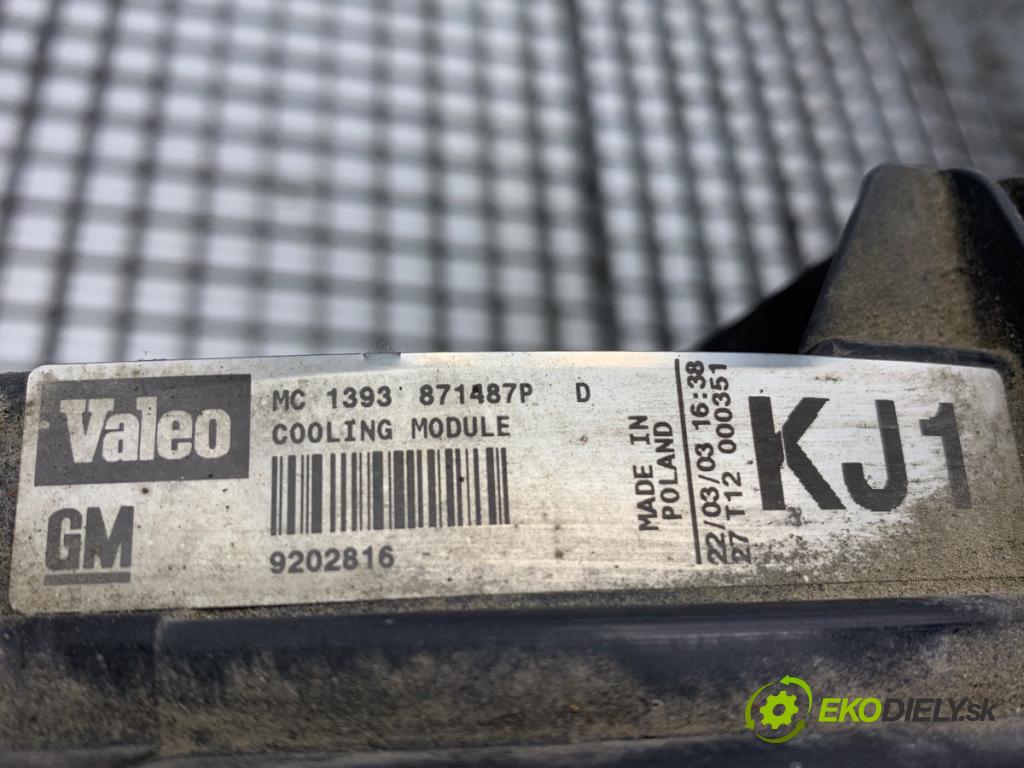 OPEL VECTRA C sedan 2003 129 kW 2.0 16V Turbo (F69) 1998 Ventilátor chladiča 24410989 (Ventilátor)