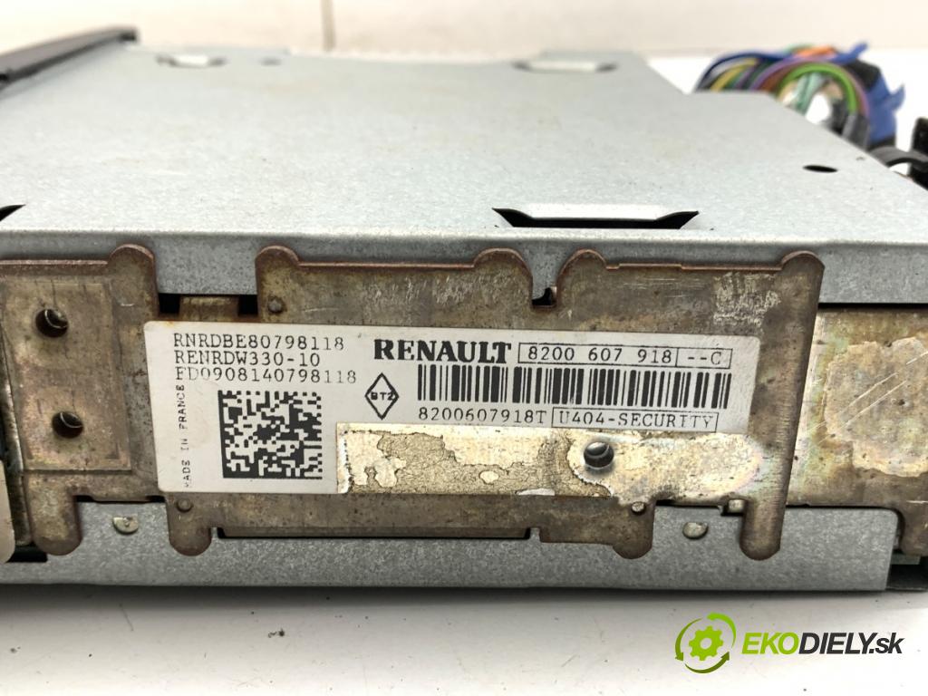 RENAULT SCÉNIC II nadwozie wielkoprzestrzenne (MPV) 2008 78 kW 1.5 dCi (JM1E, JM16) 1461 RADIO 8200607918C (Audio zariadenie)