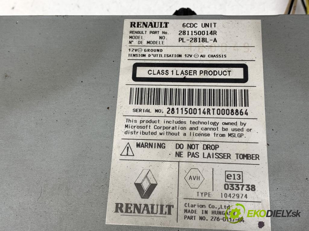 RENAULT LAGUNA III liftback 2008 96 kW 2.0 dCi (BT07, BT0J, BT14, BT1A, BT1S) 1995 RADIO 281150014R (Audio zariadenie)