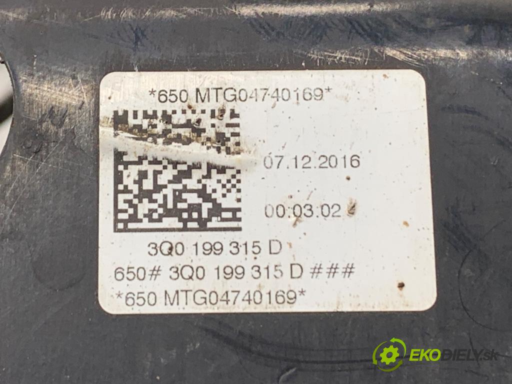 VW TIGUAN SUV 2016 110 kW 1.4 TSI 1395 Výstuha pod Motor 3Q0199315D (Výstuha predná)