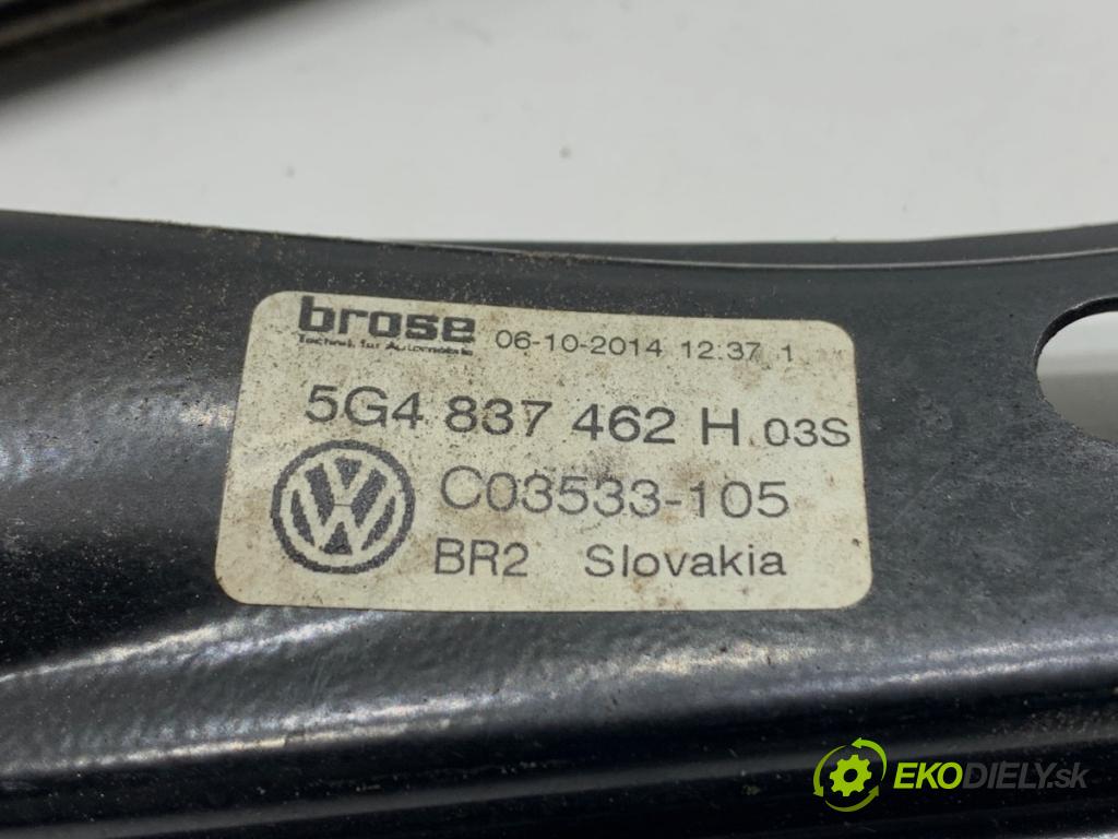 VW GOLF VII Kombi 2014 81 kW 1.6 TDI 1598 mechanismus okna pravý přední část 5Q4959802B