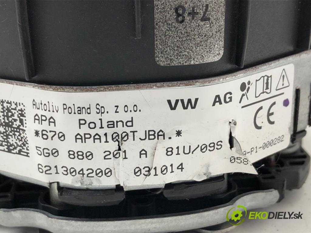 VW GOLF VII Kombi 2014 81 kW 1.6 TDI 1598 AirBag volantu 5G0880201A (Airbag)