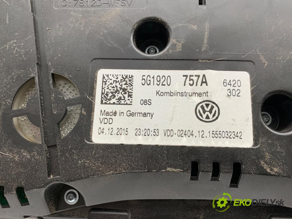 VW GOLF VII liftback 2015 135 kW 2.0 GTD 1968 prístrojovka 5G1920757A (Přístrojová deska)