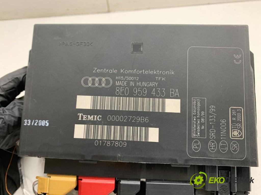 AUDI A4 B6 Kombi 2002 96 kW 1.9 TDI 1896 modul komfortu 8E0959433BA (Komfortní modul)