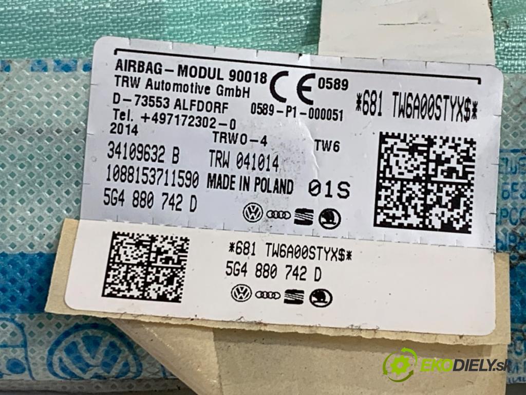 VW GOLF VII Kombi 2014 81 kW 1.6 TDI 1598 stropní pravý 5G4880742D