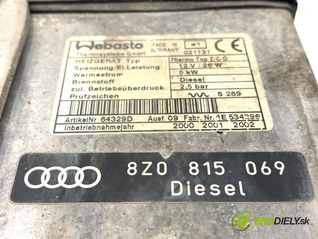 AUDI A2 liftback 2000 55 kW 1.4 TDI 1422 Webasto 8Z0815069 (Webasto (nezávislé kúrenie))