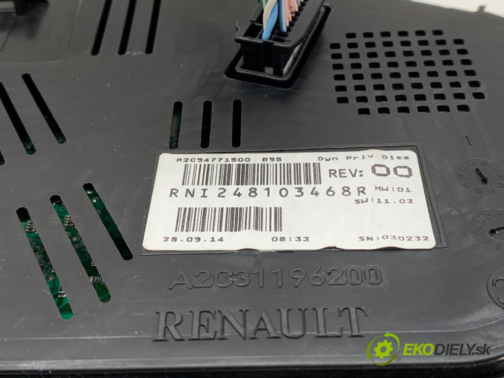 RENAULT MEGANE III Kombi 2014 81 kW 1.5 dCi (KZ09, KZ0D, KZ1G, KZ29, KZ14, KZ1W, KZ10, KZ1F,... 1461 prístrojovka 248103468R (Přístrojová deska)