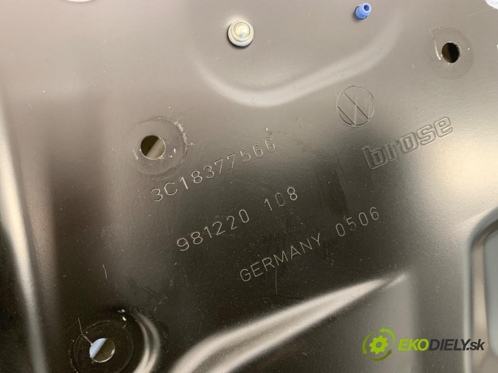 VW PASSAT B6 sedan 2006 110 kW 2.0 FSI 1984 mechanismus okna pravý přední část 3C1837756G