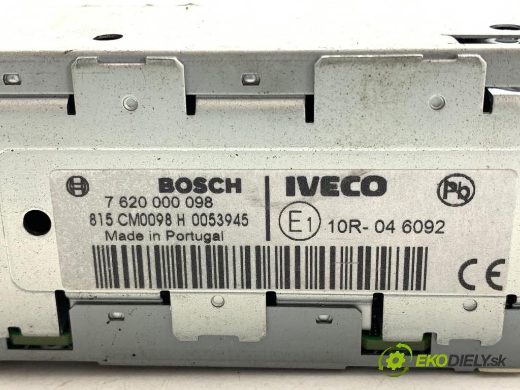 IVECO DAILY VI Platforma / podwozie 2017 115 kW 33S16, 35S16, 35C16, 40C16, 50C16 2287 RADIO 7620000098 (Audio zariadenie)