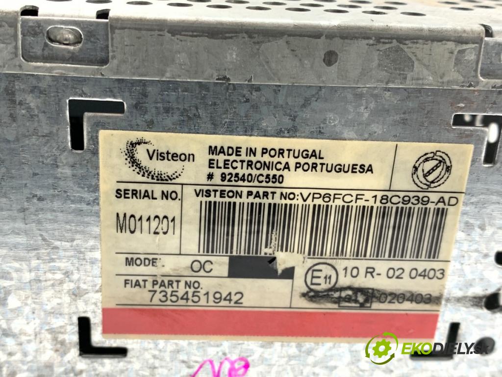 FIAT BRAVO II liftback 2007 66 kW 1.4 (198AXA1B) 1368 RADIO 735451942 (Audio zariadenie)