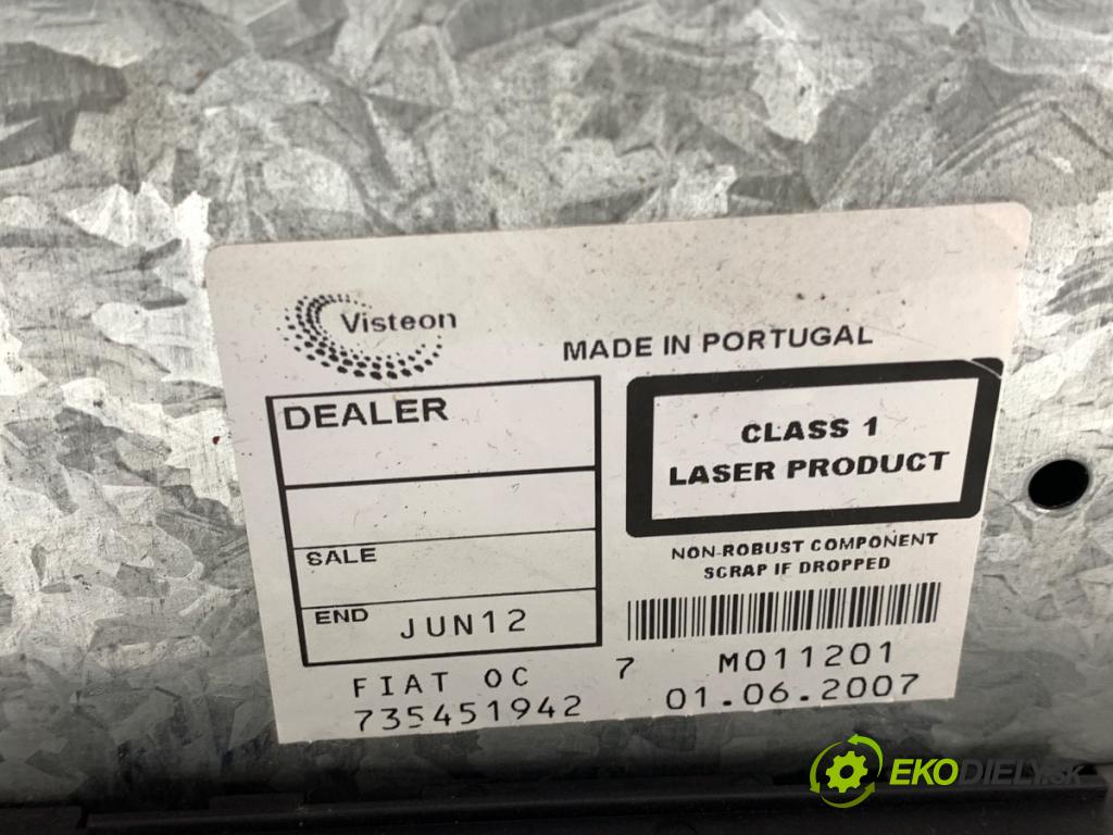 FIAT BRAVO II liftback 2007 66 kW 1.4 (198AXA1B) 1368 RADIO 735451942 (Audio zariadenie)