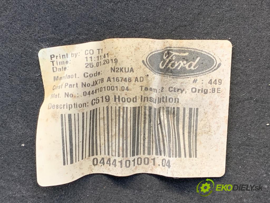 FORD FOCUS IV liftback 2019 92 kW 1.0 EcoBoost 999 Odhlučnenie kapoty JX7B-A16746-AD