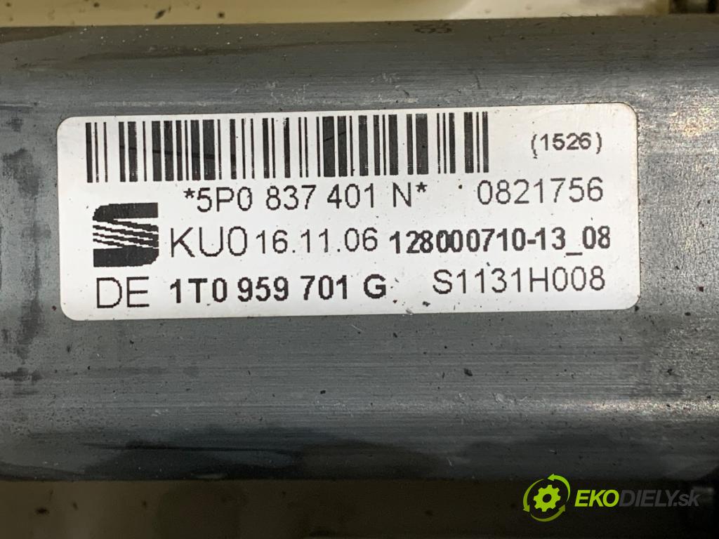 SEAT ALTEA XL nadwozie wielkoprzestrzenne (MPV) 2007 75 kW 1.6 1595 Mechanizmus okna ľavy predný 5P0837401N