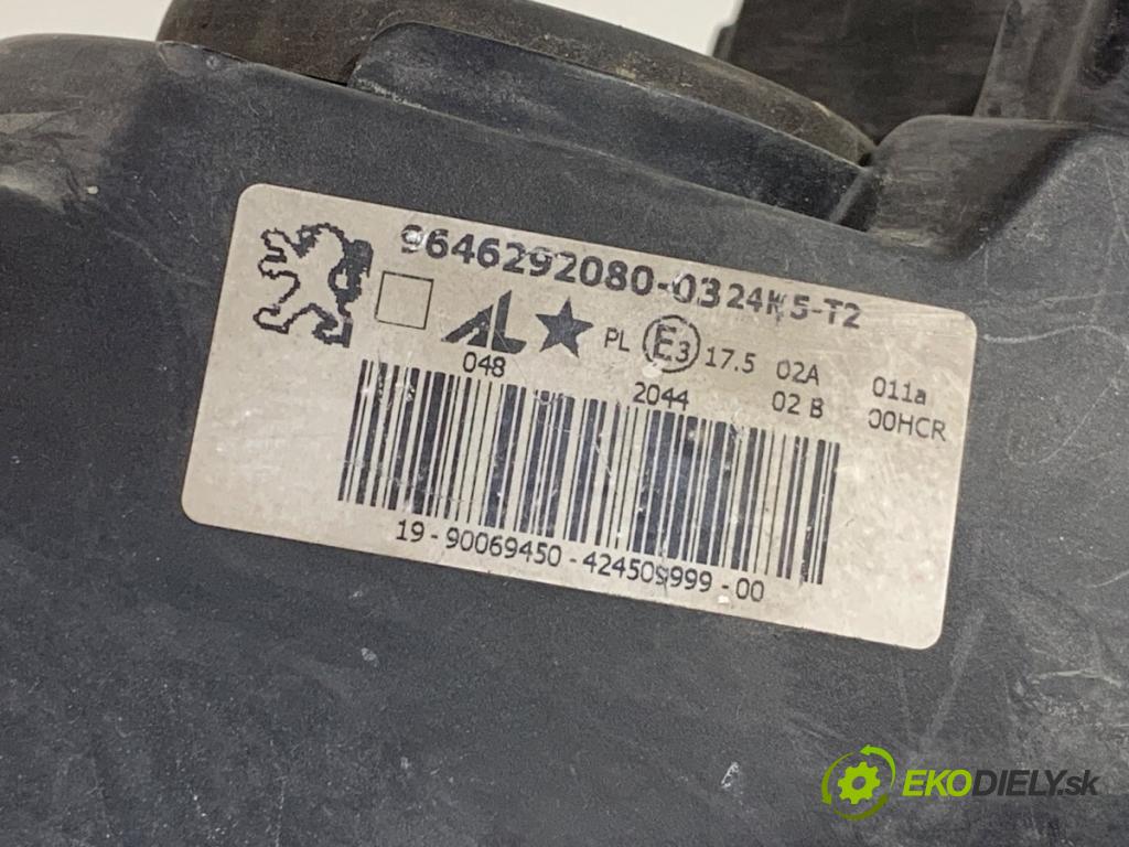 PEUGEOT 307 liftback 2003 79 kW 2.0 HDi 110 1997 světlomet levý přední část 9646292080