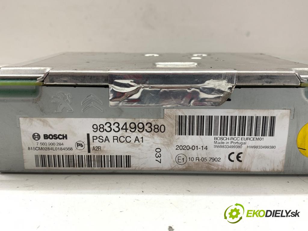 PEUGEOT 3008 SUV 2020 96 kW 1.2 THP/ PureTech 130 1199 RADIO Navigácia 9833499380 (Audio zariadenie)