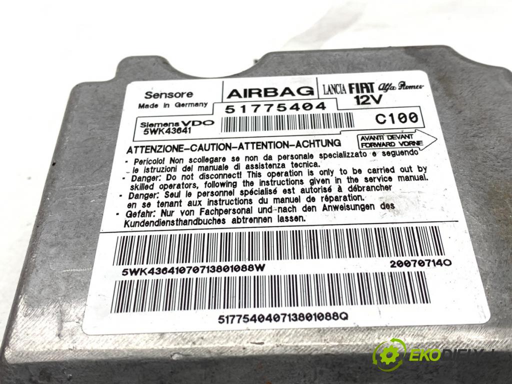 FIAT BRAVO II liftback 2007 66 kW 1.4 (198AXA1B) 1368 senzor airbag 51775404 (Snímač)