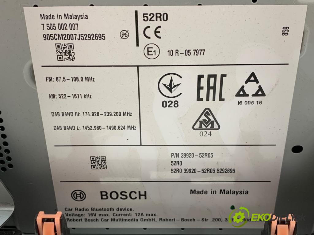 SUZUKI SWIFT V liftback 2019 66 kW 1.2 (A2L412) 1242 RADIO Displej 39920-52R05