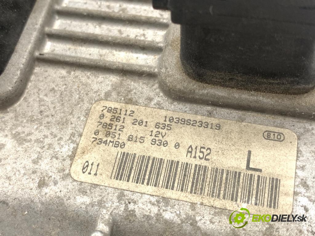 FIAT BRAVO II liftback 2007 66 kW 1.4 (198AXA1B) 1368 řídící jednotka motora 0261201635 (Řídicí jednotka)